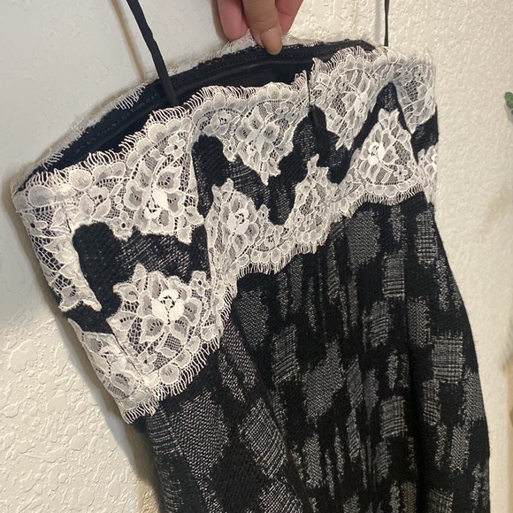 W by Worth Dappled Tweed Strapless Dress - Size 10 - Picture 6 of 11